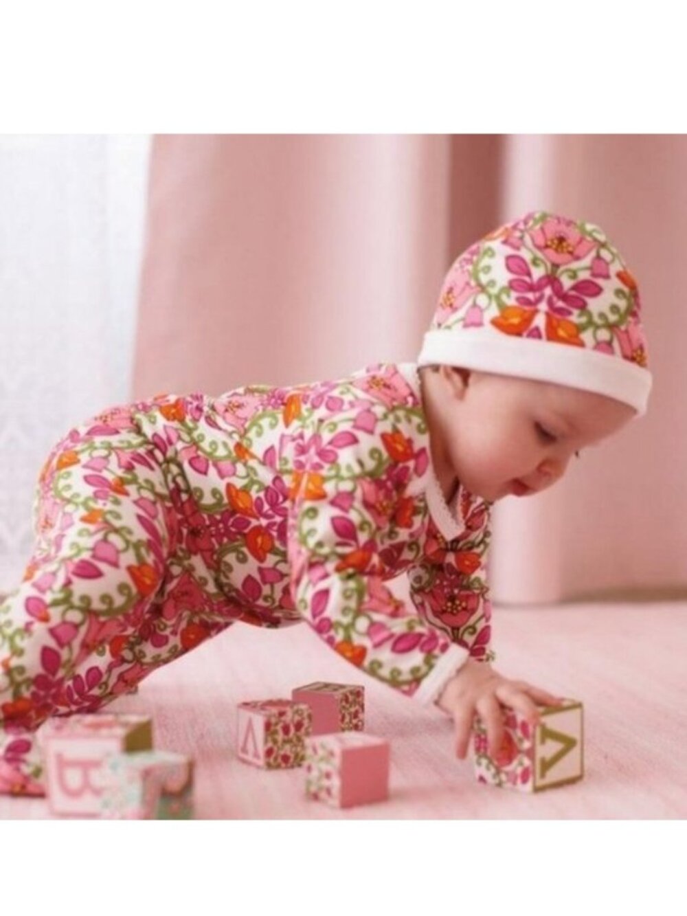 Vera Bradley | "Lilli Bell" Baby Footed Sleeper Pajamas | Size 6-9 Months